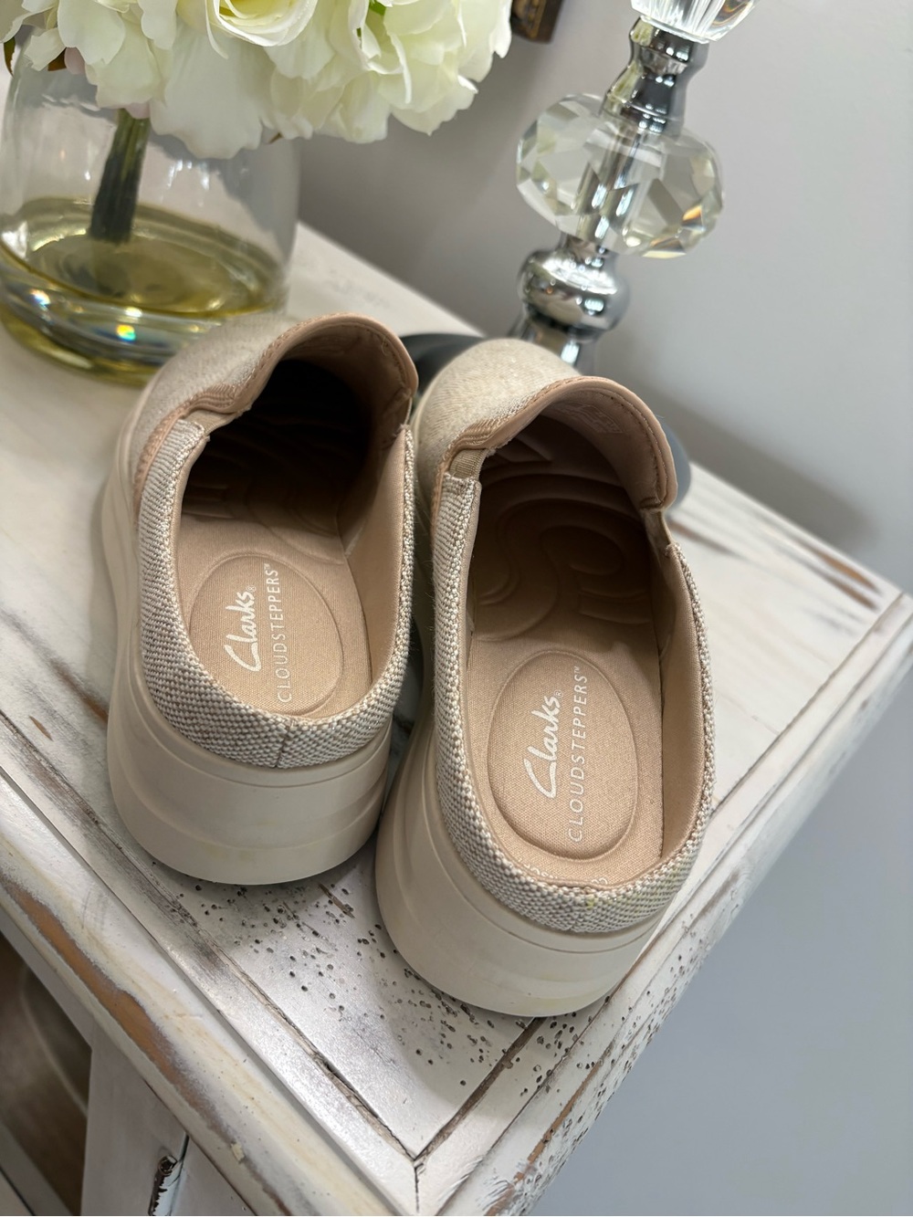 Cloudsteppers by Clarks Beige Slip-On Women's Sneakers - Picture 3 of 4